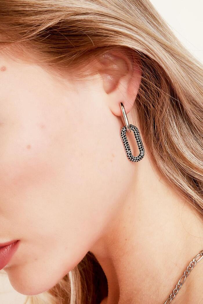 Boucles d'oreilles en cuivre avec pierres de zircon - Grand Plaqué or Image2